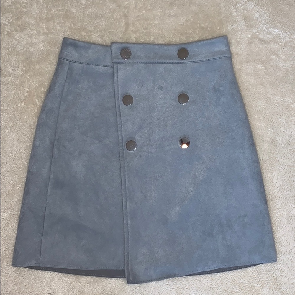 Zara Basics Faux Suede Skirt